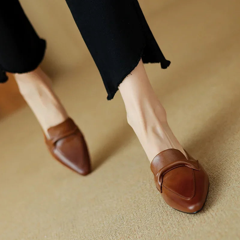 Alaya Genuine Leather Mules