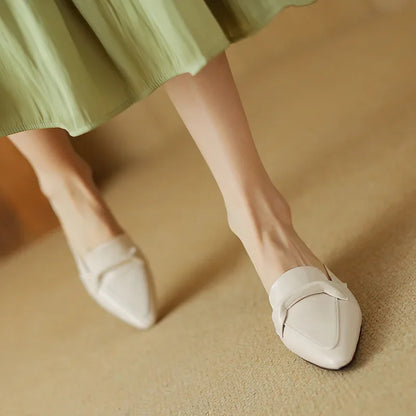 Alaya Genuine Leather Mules