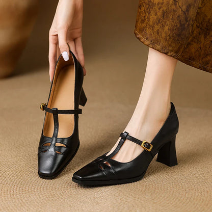 Marie Genuine Leather Heels