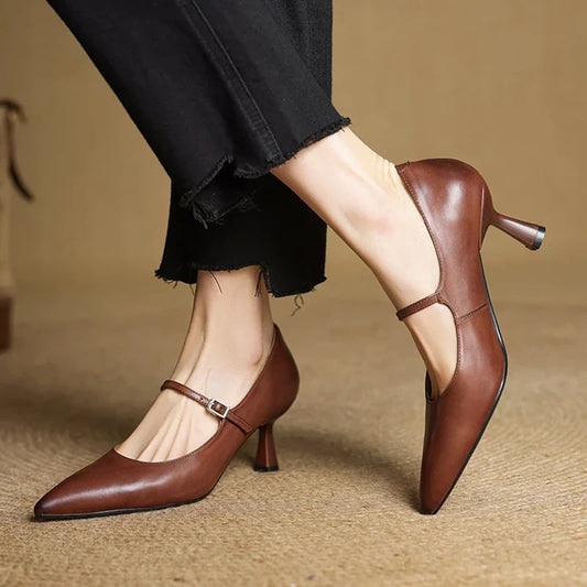 Selene Genuine Leather Pumps