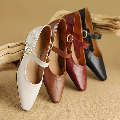 Merlot Genuine Leather Heels