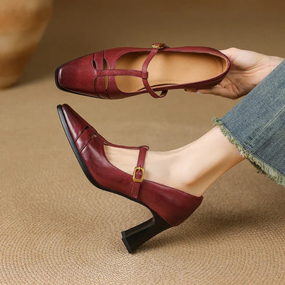 Marie Genuine Leather Heels