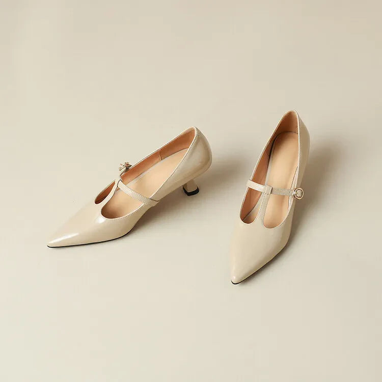 Ileen Genuine Leather Heels