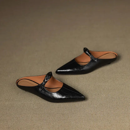 Wilda Genuine Leather Mules