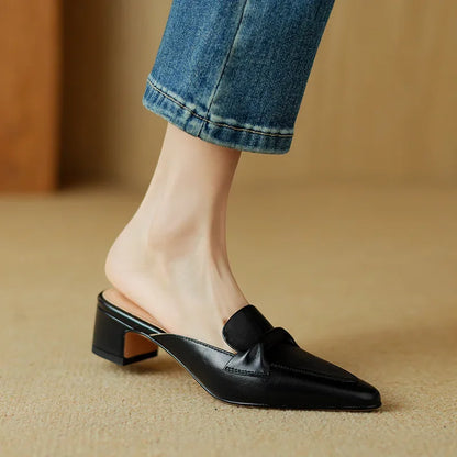Alaya Genuine Leather Mules