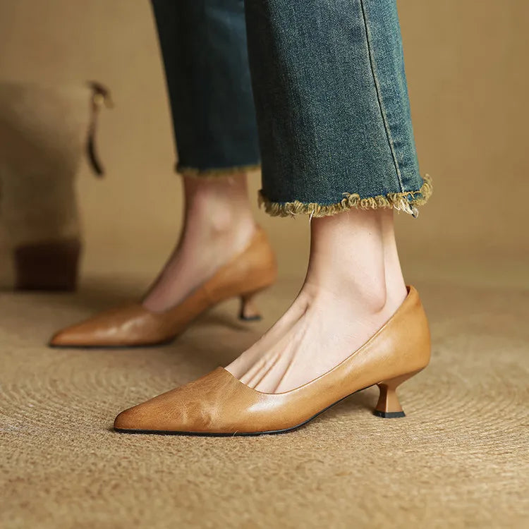 Loria Genuine Leather Heels