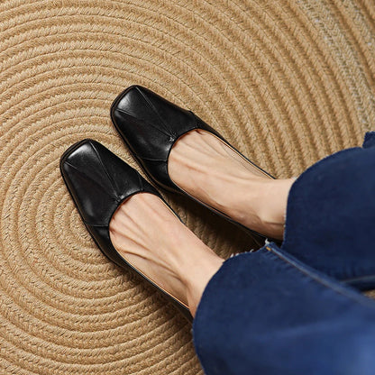 Amber Genuine Leather Heels