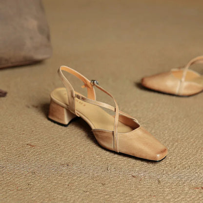 Elavie Genuine Leather Heels