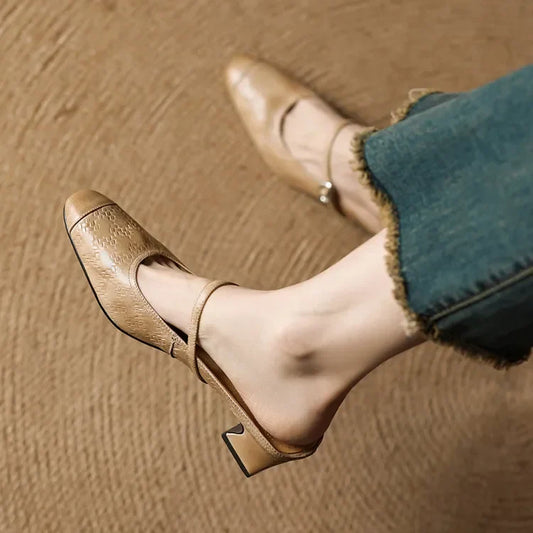 Edda Genuine Leather Mules