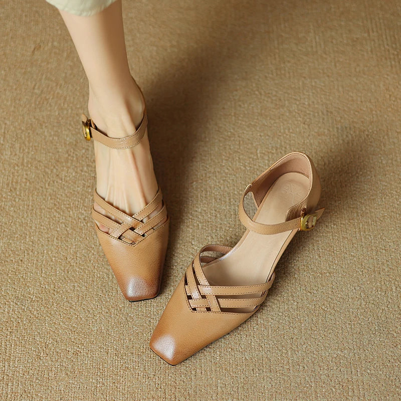 Marisol Genuine Leather Heels