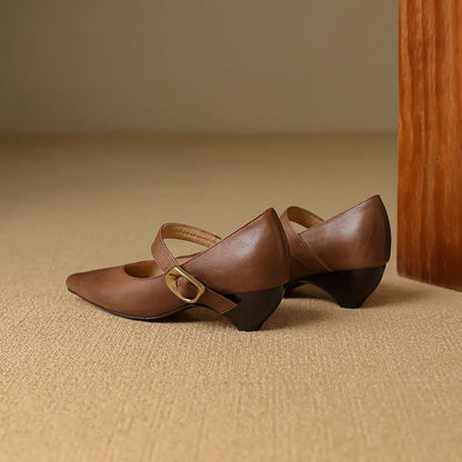 Velma Genuine Leather Heels