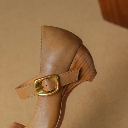 Velma Genuine Leather Heels