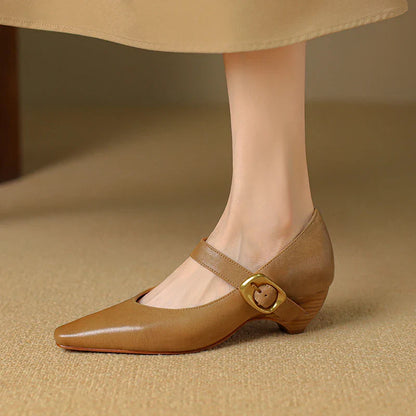 Velma Genuine Leather Heels