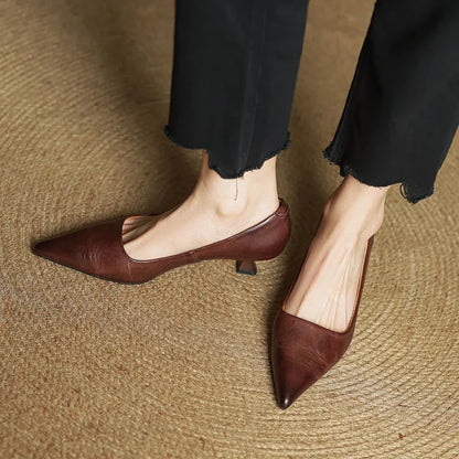 Loria Genuine Leather Heels