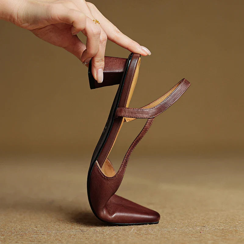 Neera Genuine Leather Slingbacks