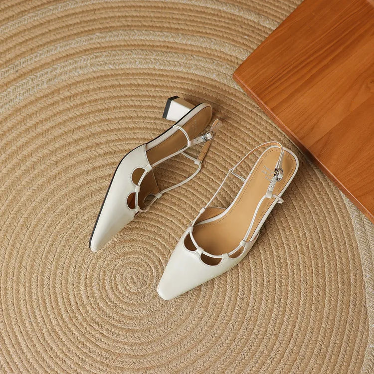 Katie Genuine Leather Slingbacks