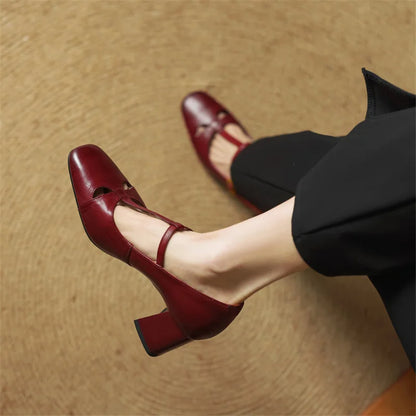 Elora Genuine Leather Heels