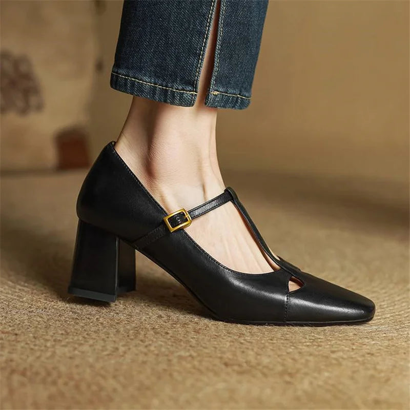 Elora Genuine Leather Heels