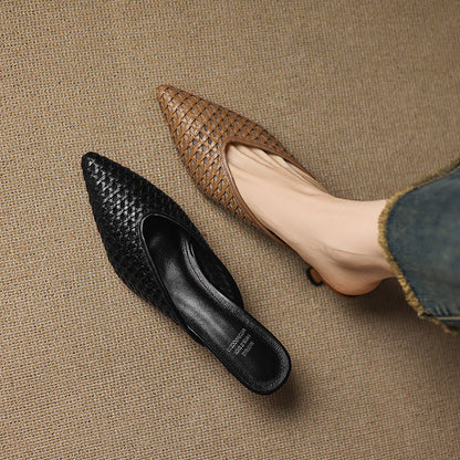 Olivia Genuine Leather Mules