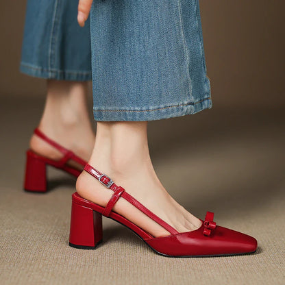 Melani Genuine Leather Heels