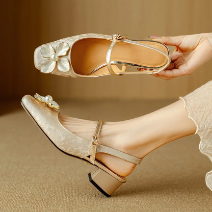 Camellia Slingback Pumps