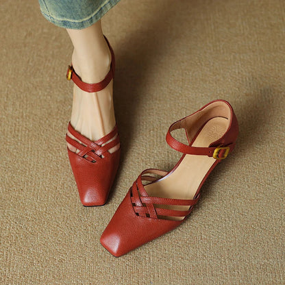 Marisol Genuine Leather Heels