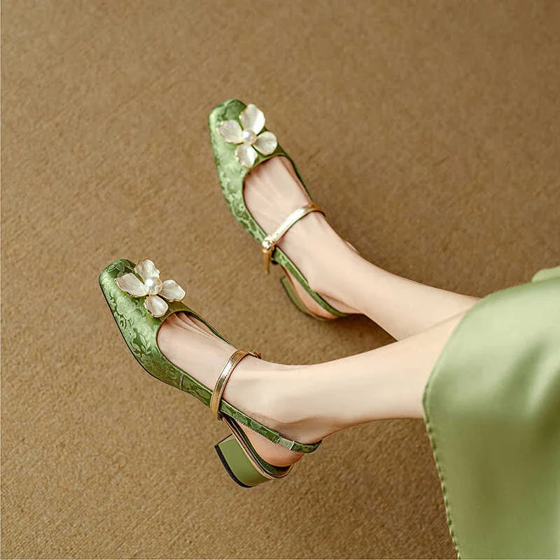 Camellia Slingback Pumps