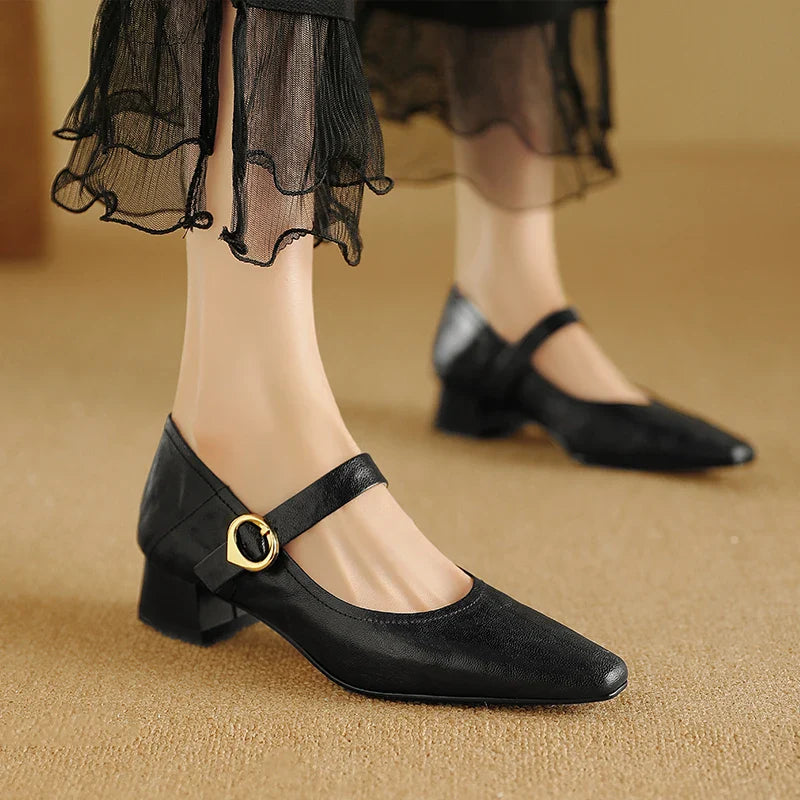 Merlot Genuine Leather Heels