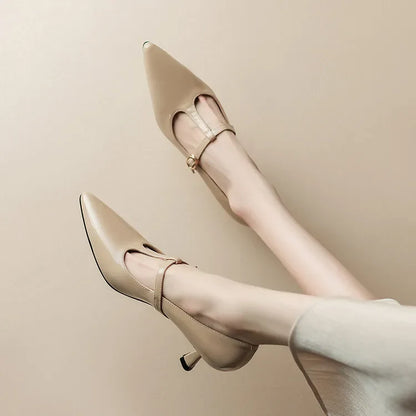 Ileen Genuine Leather Heels