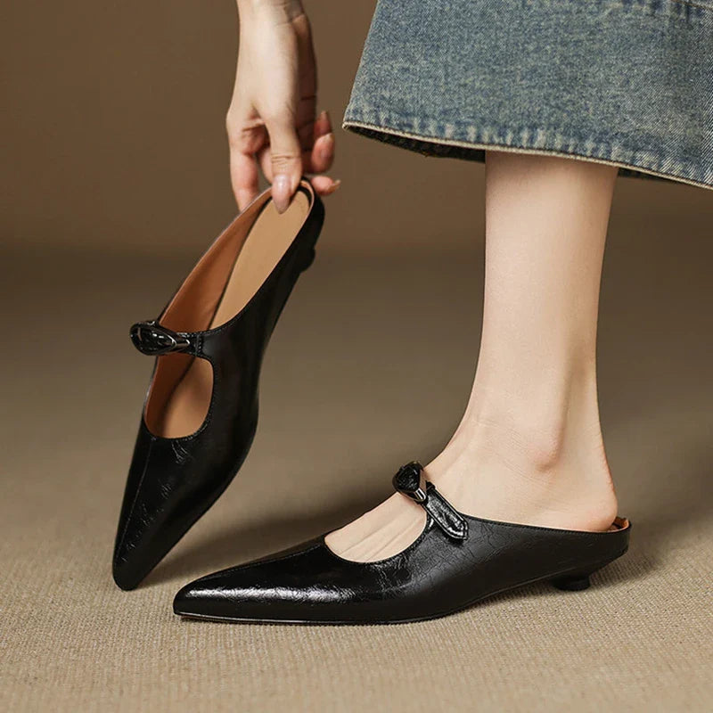 Wilda Genuine Leather Mules