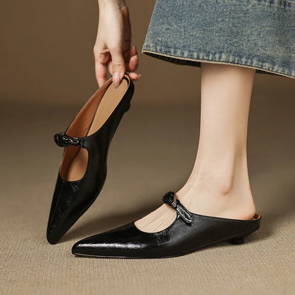Alour Genuine Leather Mules