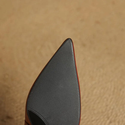 Fauna Genuine Leather Slingbacks