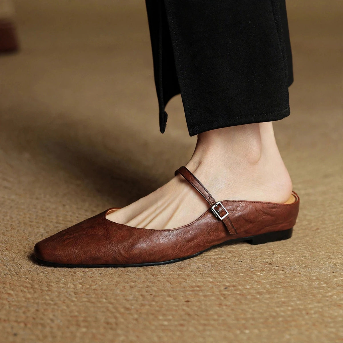 Talia Genuine Leather Mules