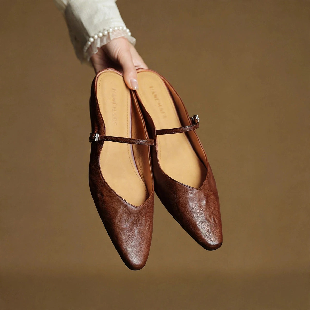 Talia Genuine Leather Mules