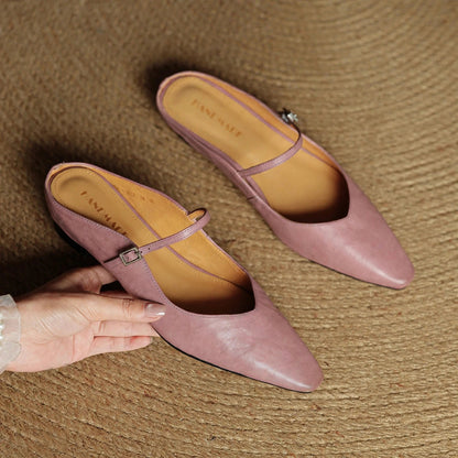 Talia Genuine Leather Mules
