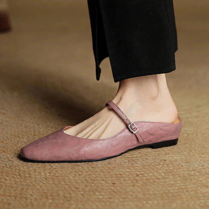 Talia Genuine Leather Mules