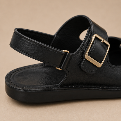 Eron Dual-Strap Genuine Leather Sandals