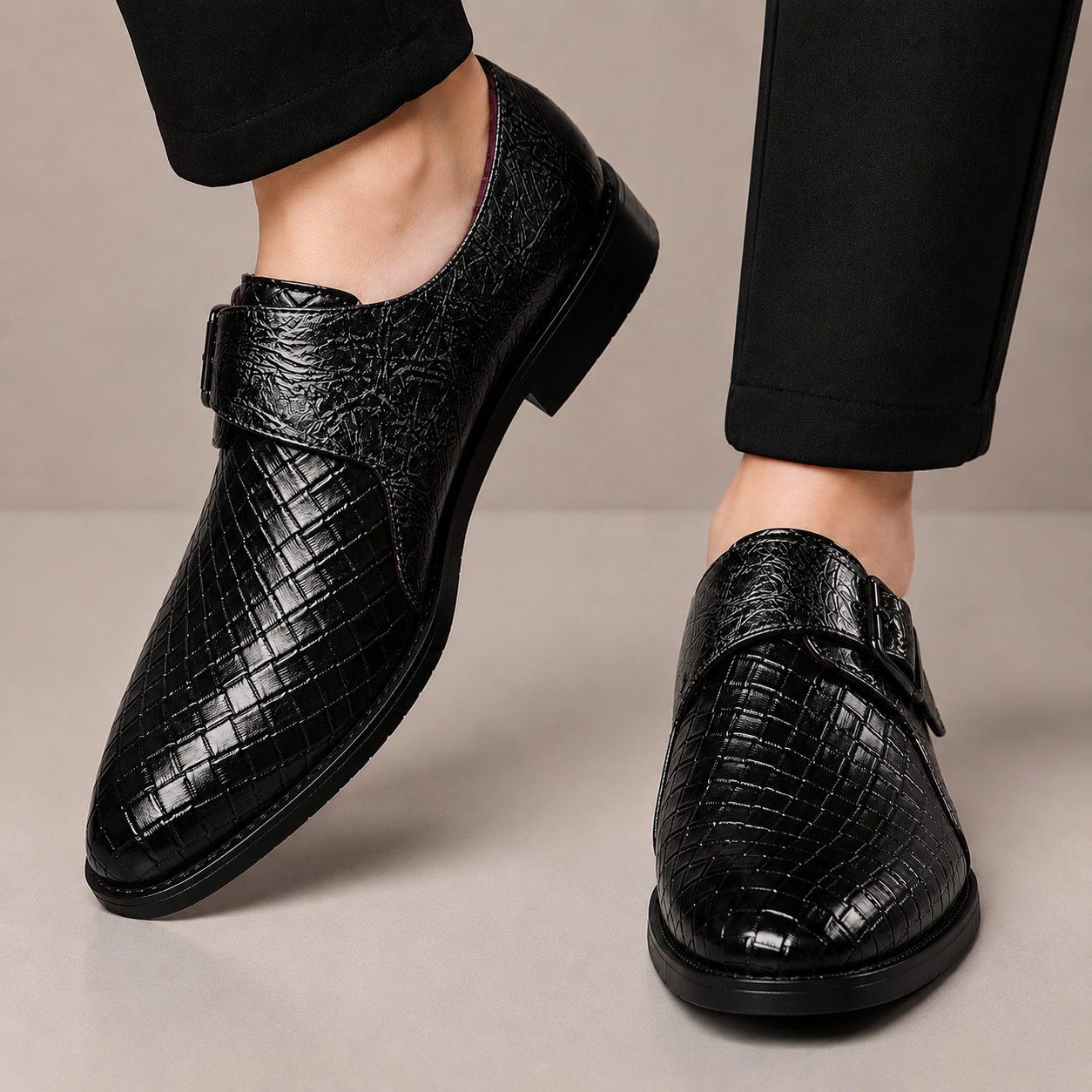 Dorel Single Monk Strap Leather Shoes