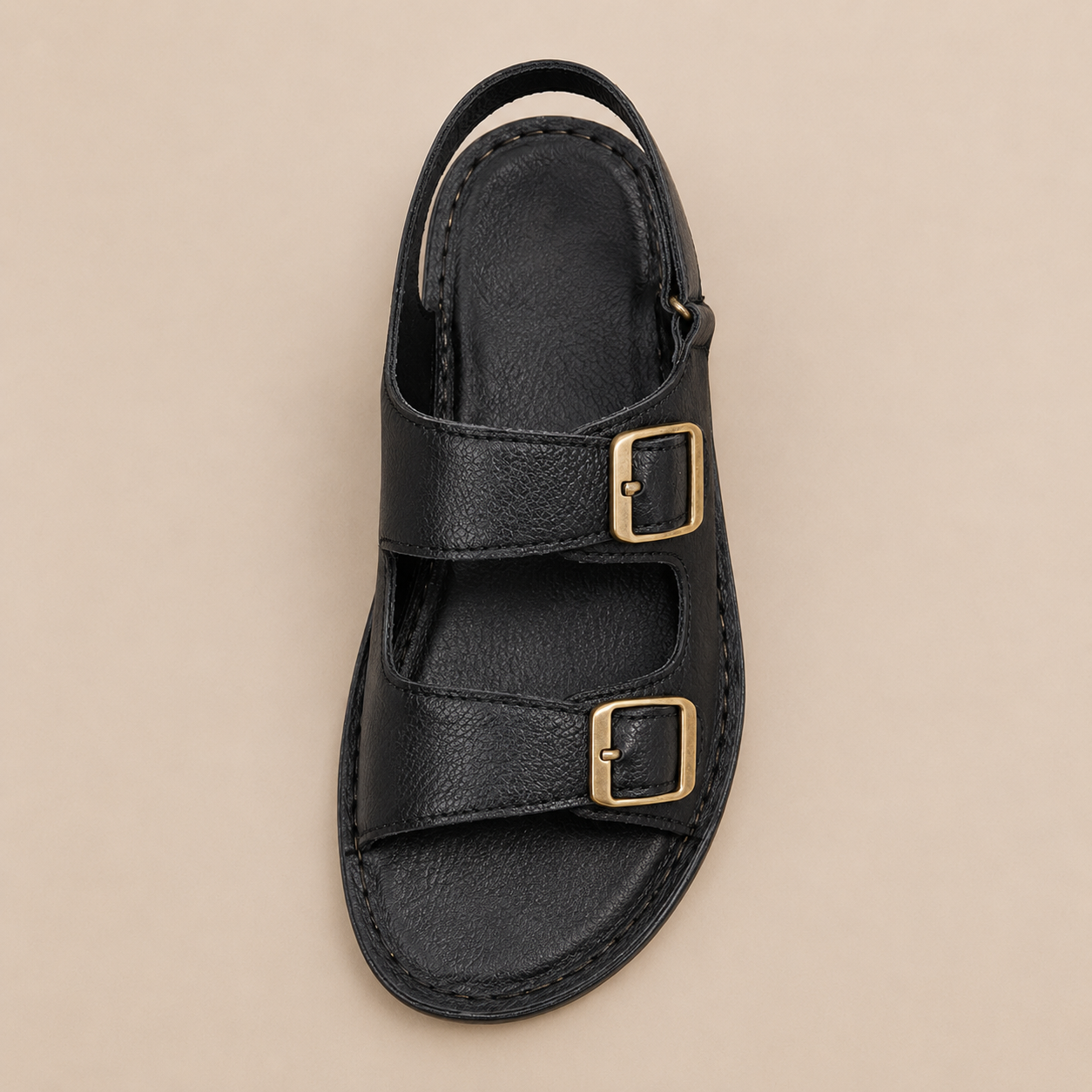Eron Dual-Strap Genuine Leather Sandals