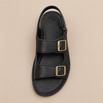 Eron Dual-Strap Genuine Leather Sandals