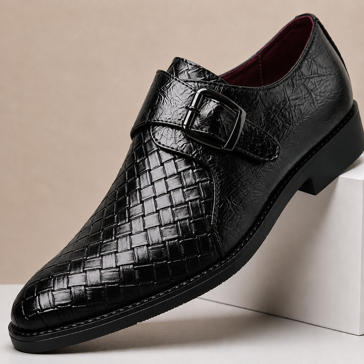 Dorel Single Monk Strap Leather Shoes