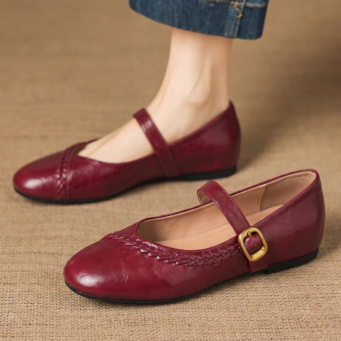 Zylen Genuine Leather Flats
