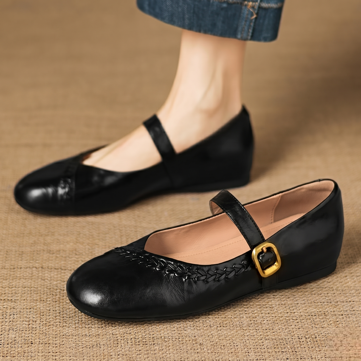 Zylen Genuine Leather Flats