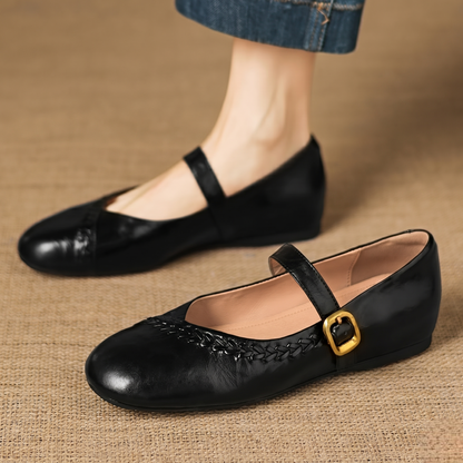Zylen Genuine Leather Flats