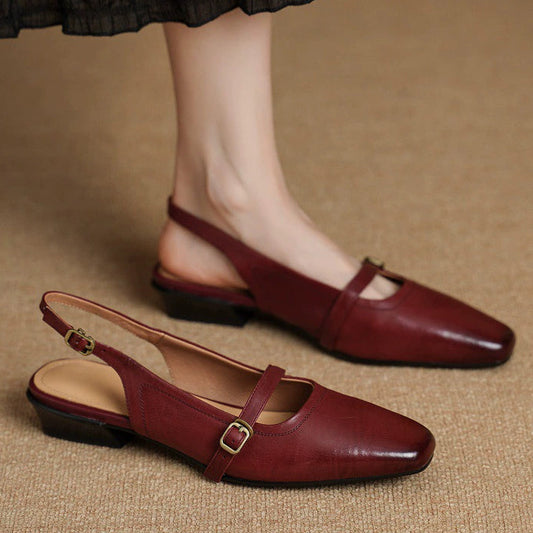 Vani Genuine Leather Slingbacks