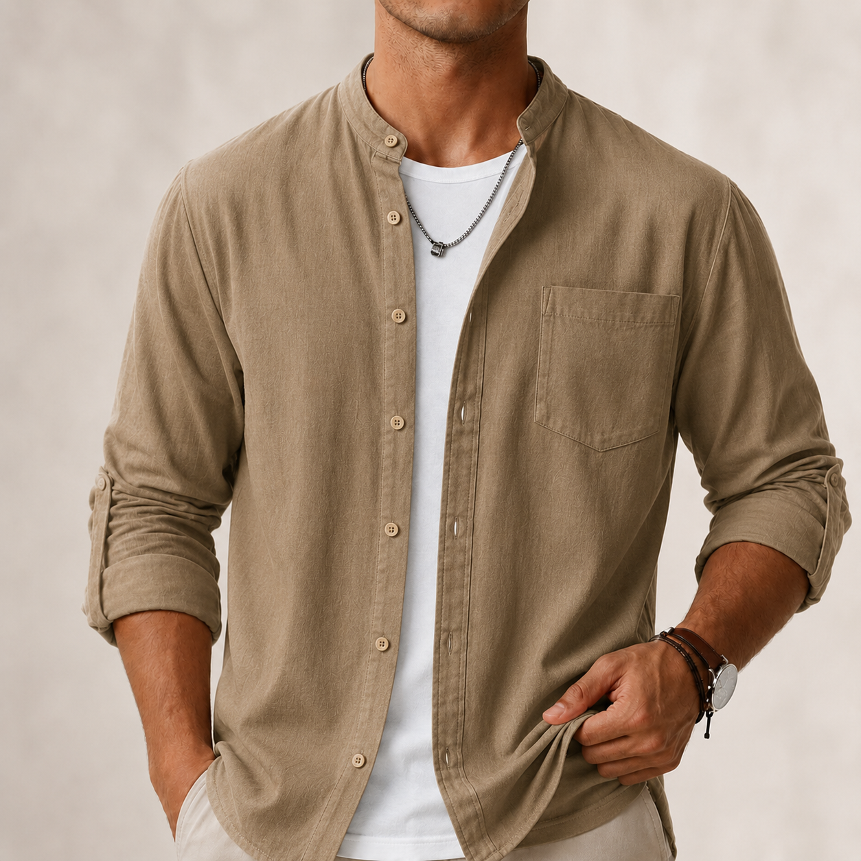 Breon Cotton Linen Blend Shirt