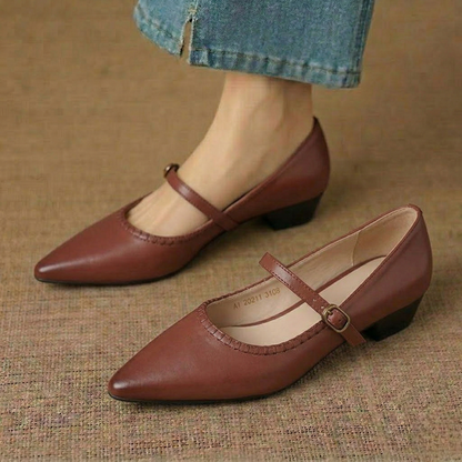 Zora Genuine Leather Heels