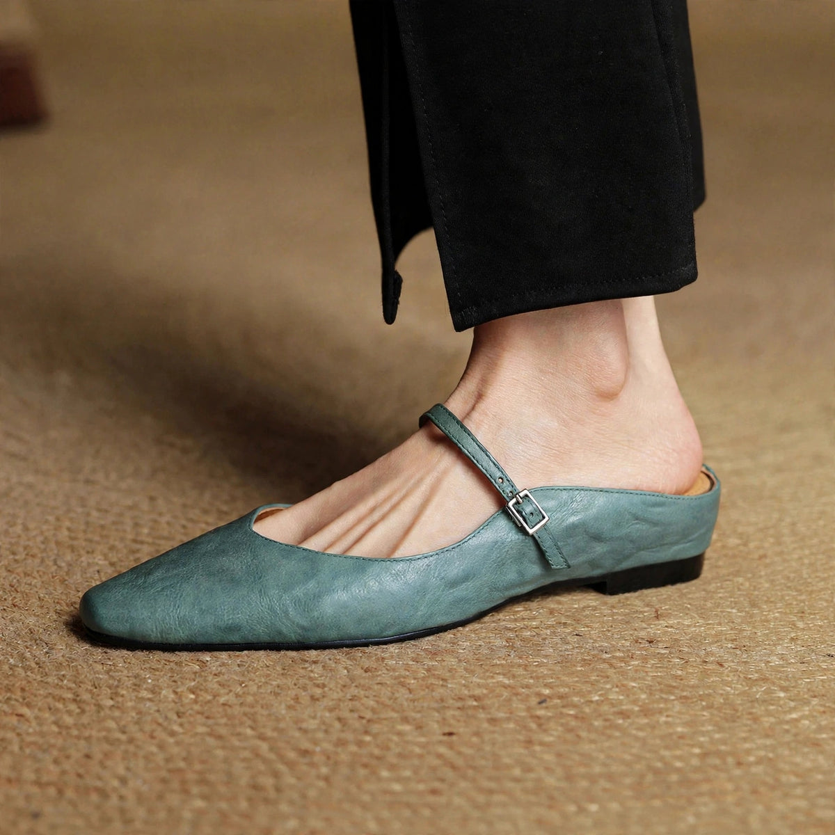 Talia Genuine Leather Mules