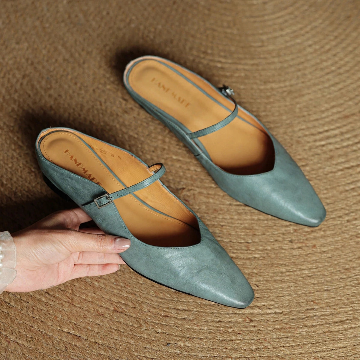 Talia Genuine Leather Mules