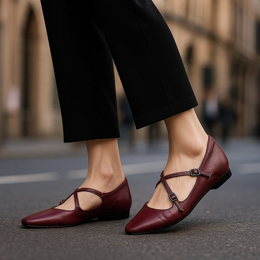 Lorne Genuine Leather Flats
